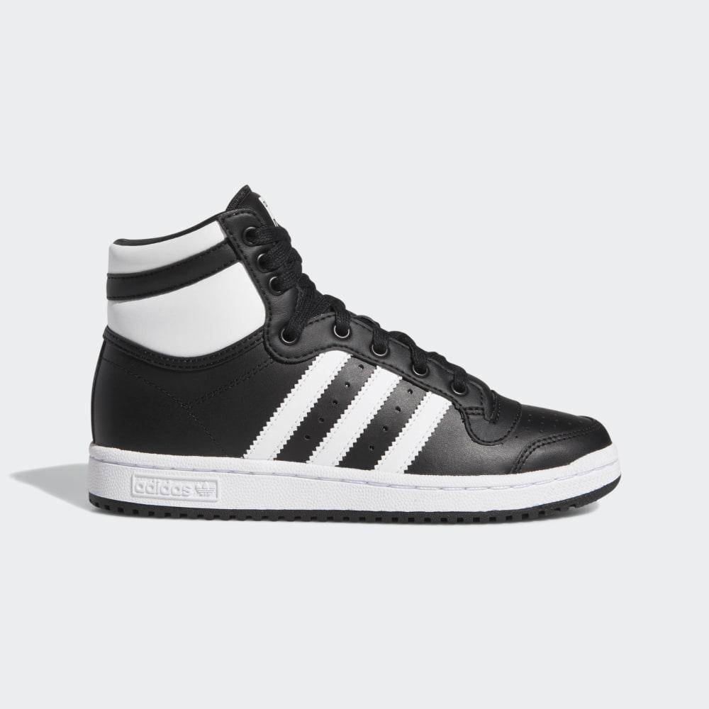 Adidas Boys' Top Ten Hi Originals Shoes Black/White/Black Ireland EE8049